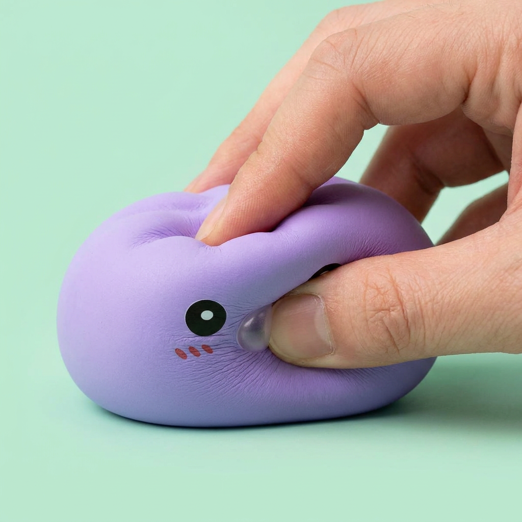 Big Dumpling Squishy Azul Océano — efecto slow-rise, la espuma recupera su forma