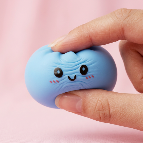 Dumpling Squishy Azul Océano apretado, material squishy