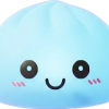 Dumpling Squishy Luz Nocturna Azul Aurora — squishy antiestrés slow-rise kawaii