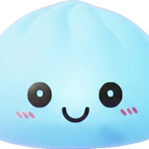 Dumpling Squishy Luz Nocturna Azul Aurora — squishy antiestrés slow-rise kawaii
