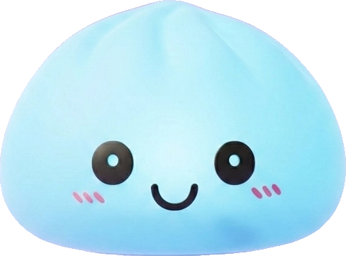 Dumpling Squishy Luz Nocturna Azul Aurora — squishy antiestrés slow-rise kawaii