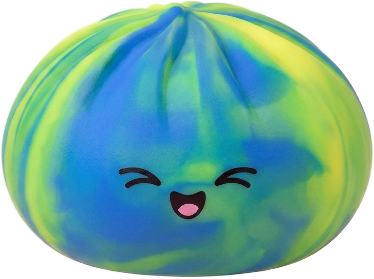 Rainbow Dumpling Squishy Multicolor — squishy solo, tamaño real