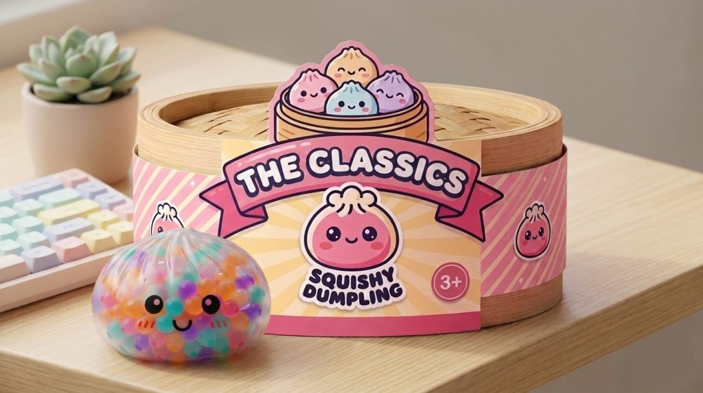 Squishy Dumpling Multicolor Burbujas Suaves en un ambiente de escritorio