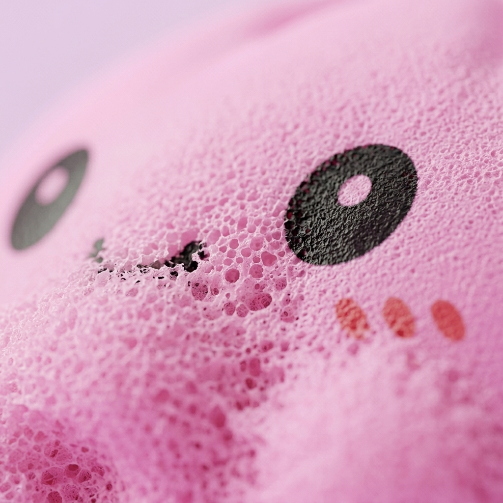 Dumpling Squishy Mystery Box Sorpresa — primer plano macro de la textura