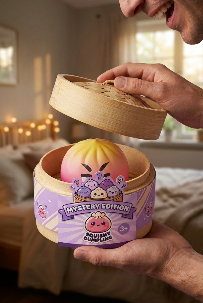 Unboxing de Dumpling Squishy Mystery Bun con Cesta de Bambú