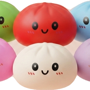 Dumpling Squishy Collection Set de 6 Colores — squishy antiestrés slow-rise kawaii