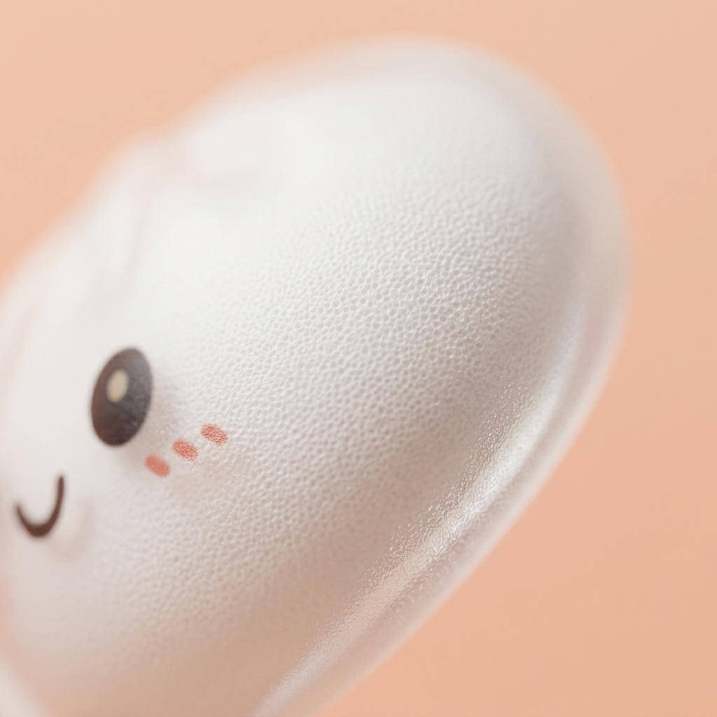 Dumpling Squishy Collection Set de 6 Colores — primer plano macro de la textura