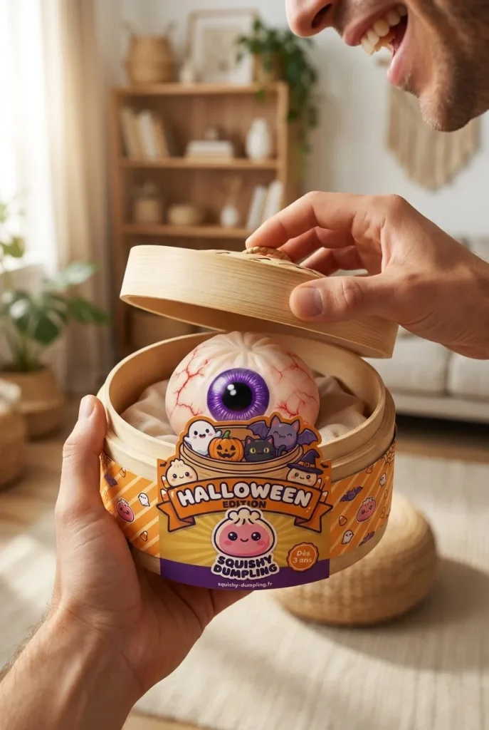 Unboxing de Dumpling Squishy Ojo Halloween Terrorífico