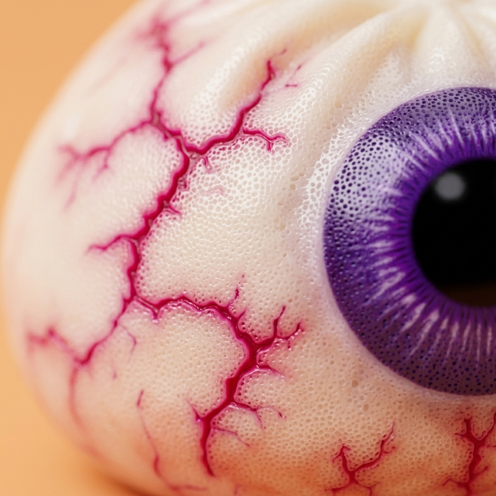 Dumpling Squishy Ojo Halloween Terrorífico — primer plano macro de la textura