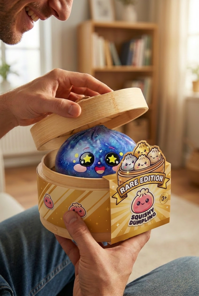Unboxing de Galaxy Dumpling Squishy Cosmos con Cesta Bambú