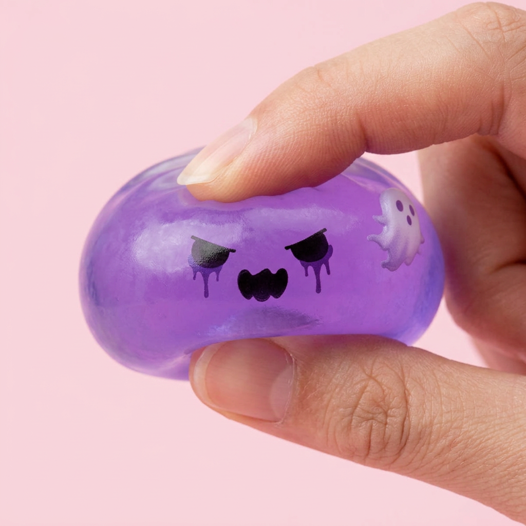 Ghost Dumpling Squishy Boo Fantasma — efecto slow-rise, la espuma recupera su forma
