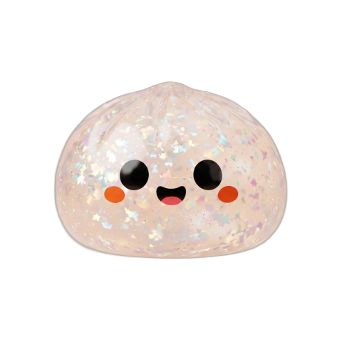 Squishy Dumpling Ghost Halloween Glitter — squishy antiestrés slow-rise