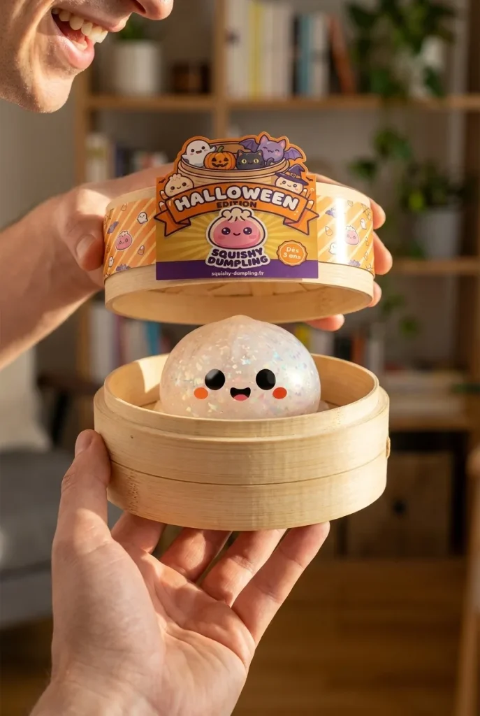 Unboxing de Squishy Dumpling Ghost Halloween Glitter