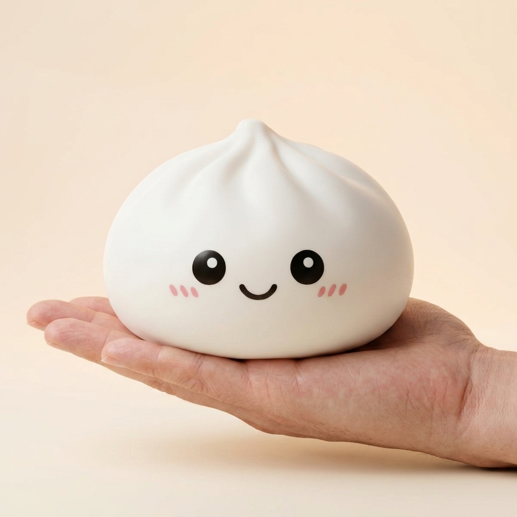 Giant Dumpling Squishy Gigante XXL en la mano, tamaño real