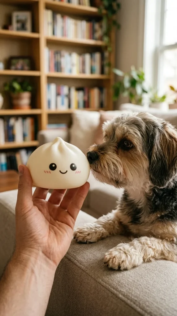 Giant Dumpling Squishy Gigante XXL y un animal