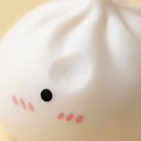 Giant Dumpling Squishy Gigante XXL — primer plano macro de la textura