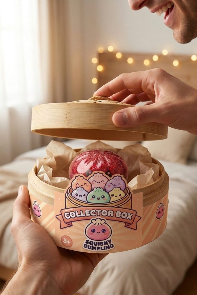 Unboxing de Glitter Dumpling Squishy Set de 6 con Purpurina