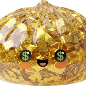 Gold Dumpling Squishy Dorado Edición Rara — squishy antiestrés slow-rise kawaii