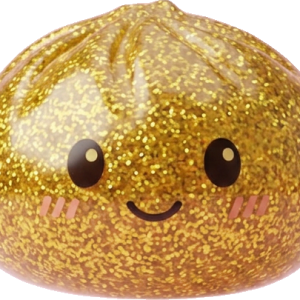 Glitter Dumpling Squishy Oro de Lujo — squishy antiestrés slow-rise kawaii
