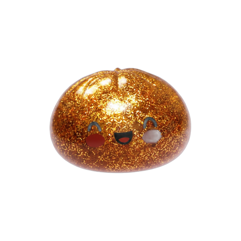 Dumpling Squishy Glitter Or Tesoro Único — squishy antiestrés slow-rise kawaii