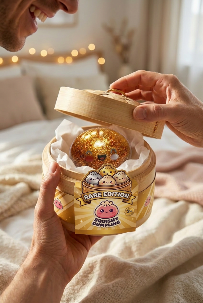 Unboxing de Dumpling Squishy Glitter Or Tesoro Único