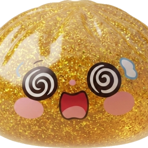 Gold Dumpling Squishy Dorado de la Suerte — squishy antiestrés slow-rise kawaii