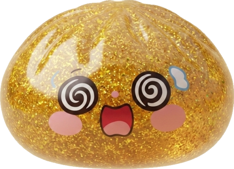 Gold Dumpling Squishy Dorado de la Suerte — squishy antiestrés slow-rise kawaii
