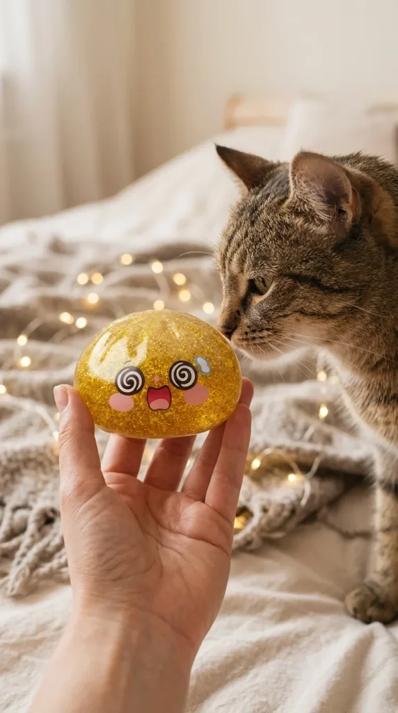 Gold Dumpling Squishy Dorado de la Suerte y un animal
