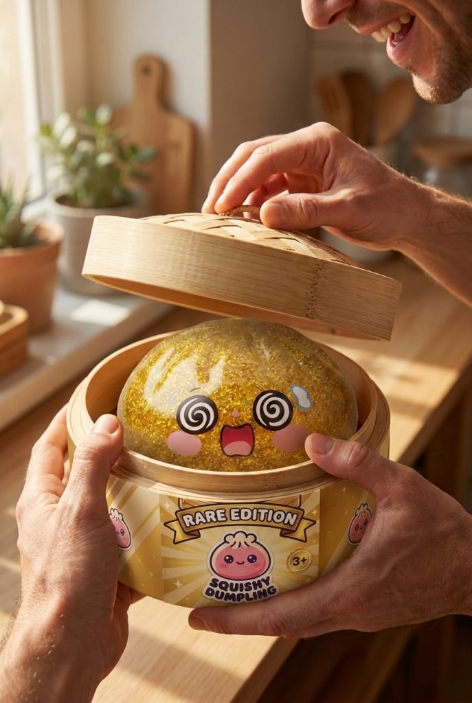 Unboxing de Gold Dumpling Squishy Dorado de la Suerte