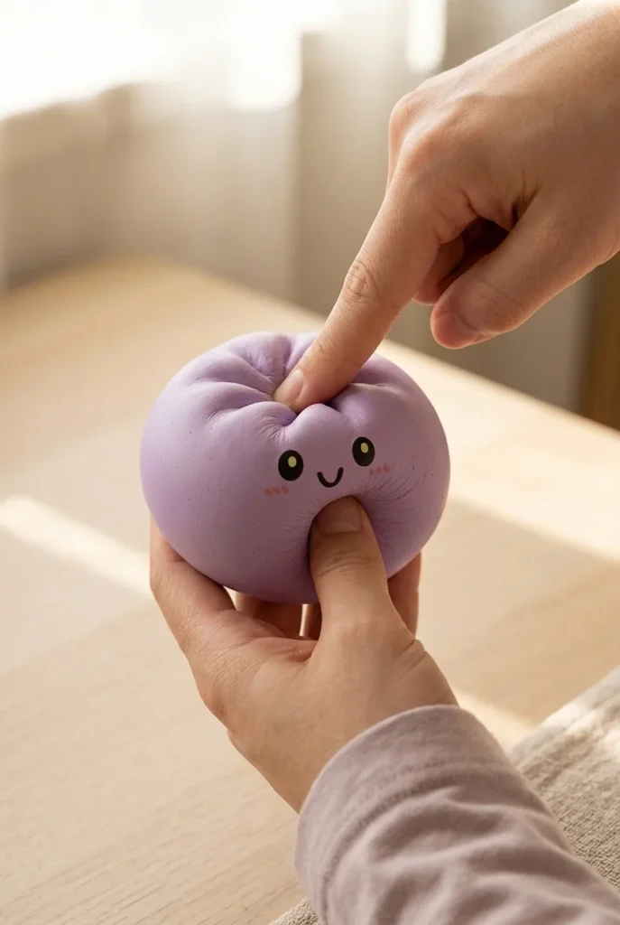 Dumpling Squishy Magenta Clásico apretado entre los dedos