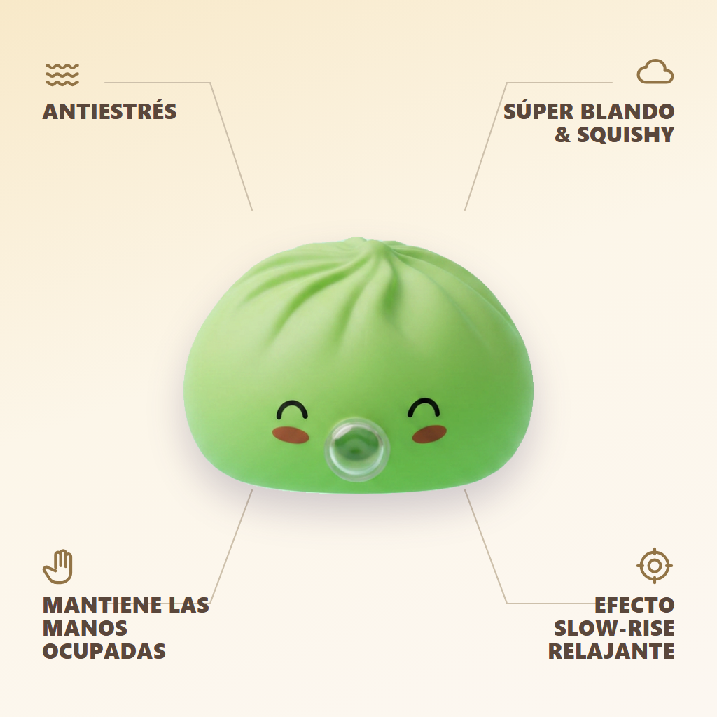 Dumpling Squishy Matcha Vert Rare Blow — antiestrés, ultra blando, efecto slow-rise