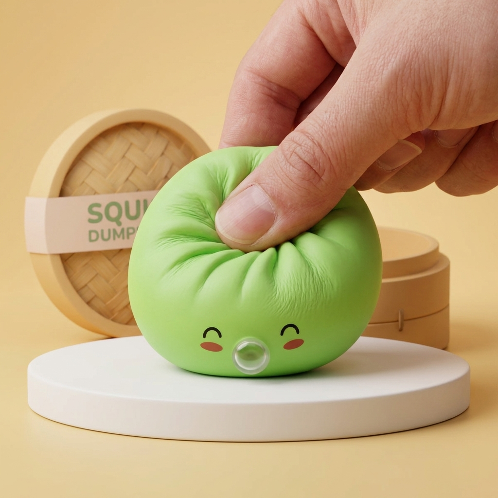 Dumpling Squishy Matcha Vert Rare Blow — efecto slow-rise, la espuma recupera su forma