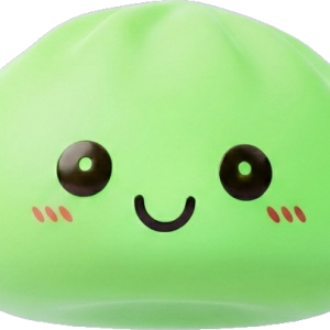 Dumpling Squishy Luz Nocturna Verde — squishy antiestrés slow-rise kawaii