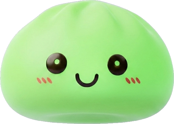 Dumpling Squishy Luz Nocturna Verde — squishy antiestrés slow-rise kawaii