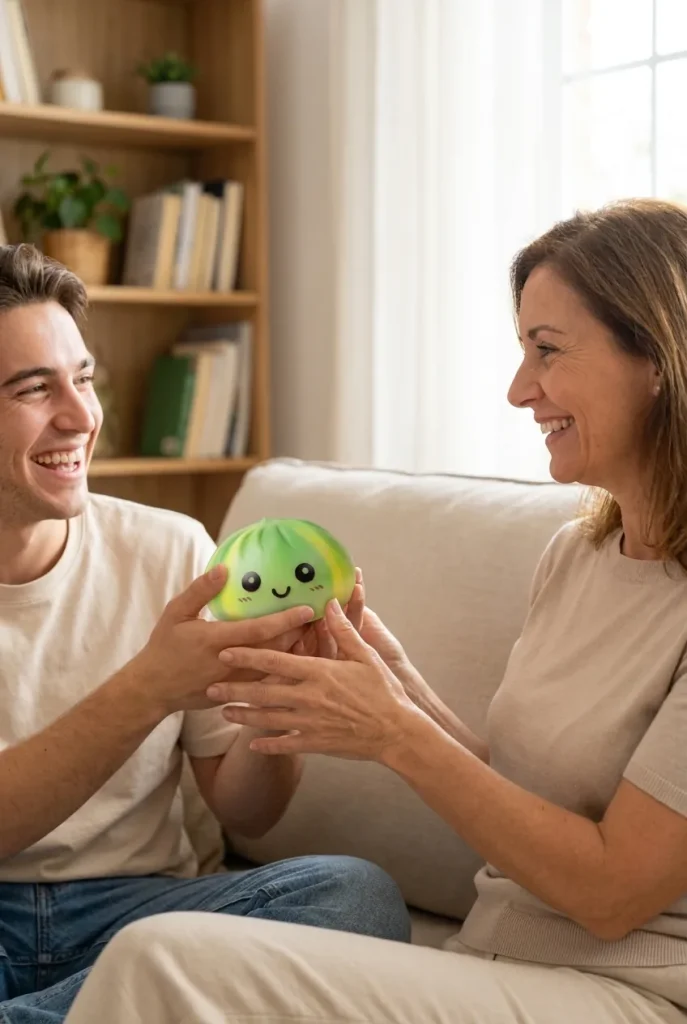 Squishy Dumpling Tie Dye Verde Remolino de regalo