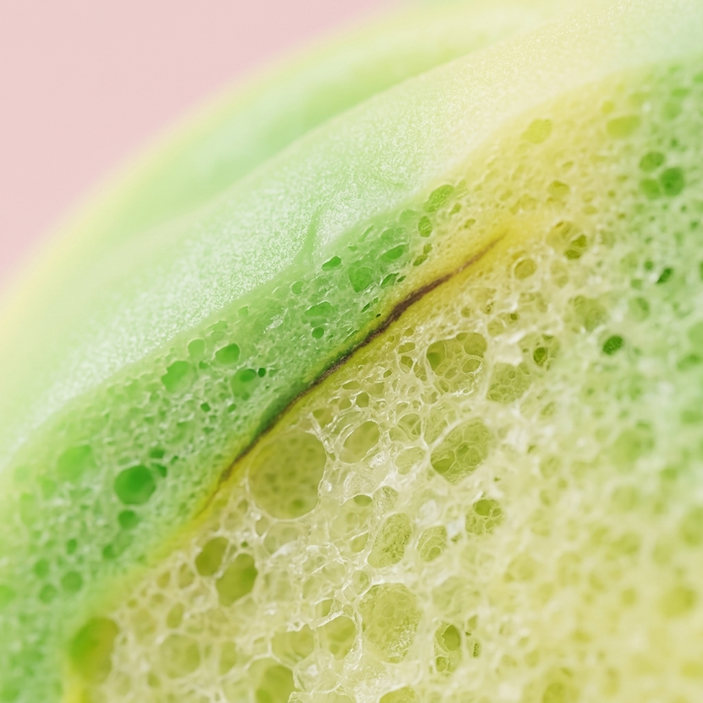 Squishy Dumpling Tie Dye Verde Remolino — primer plano macro de la textura