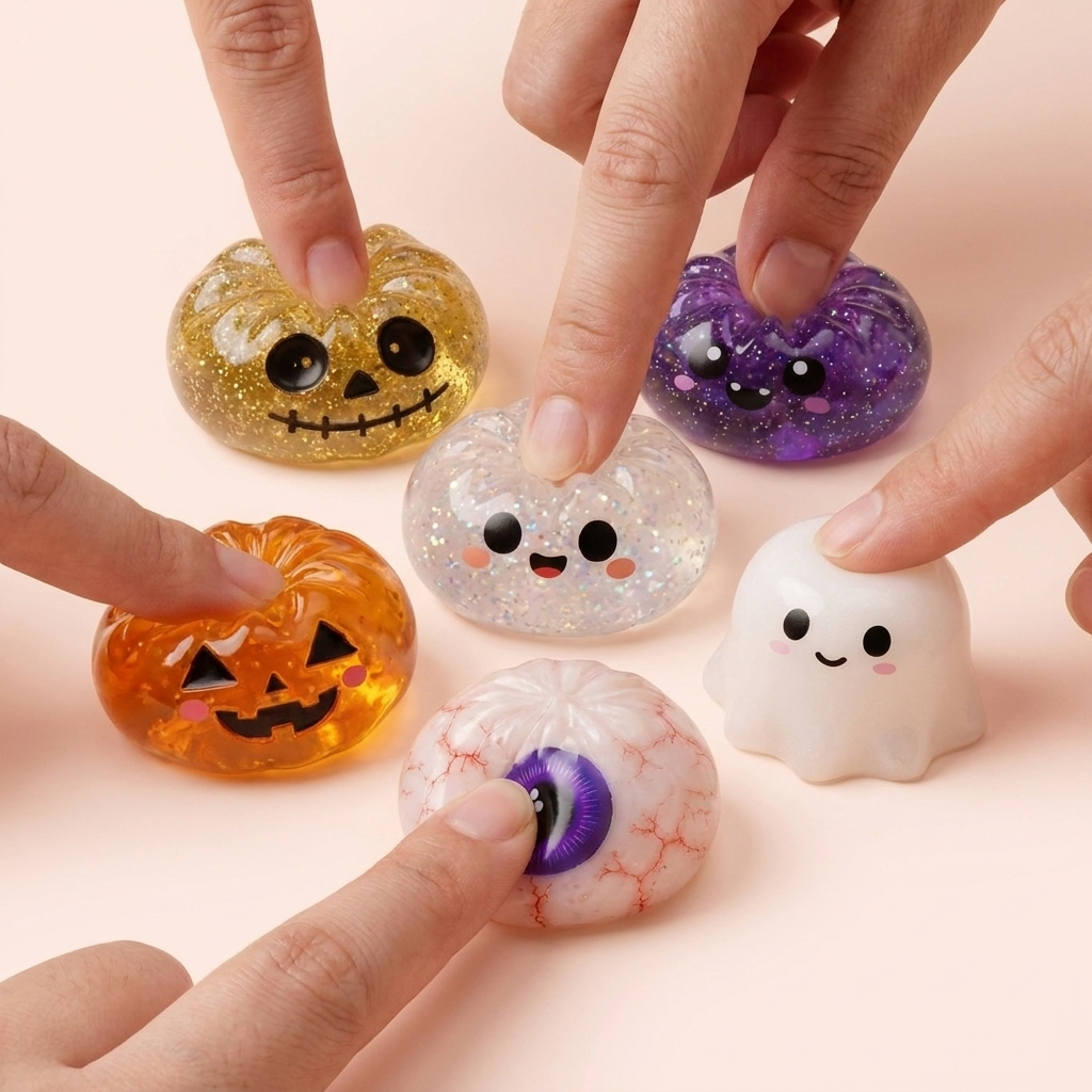 Dumpling Squishy Halloween Set de 5 Diseños apretado, material squishy