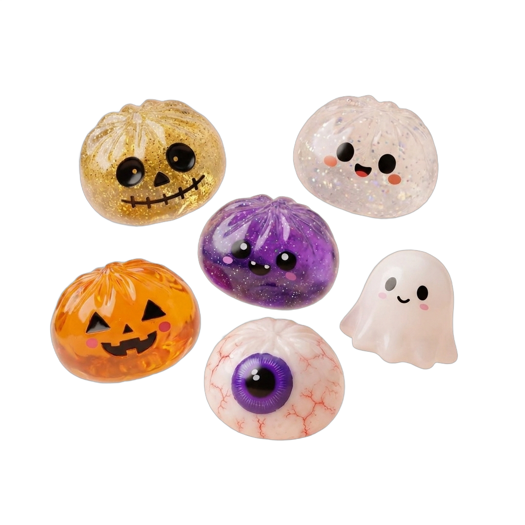 Dumpling Squishy Halloween Set de 5 Diseños — squishy antiestrés slow-rise