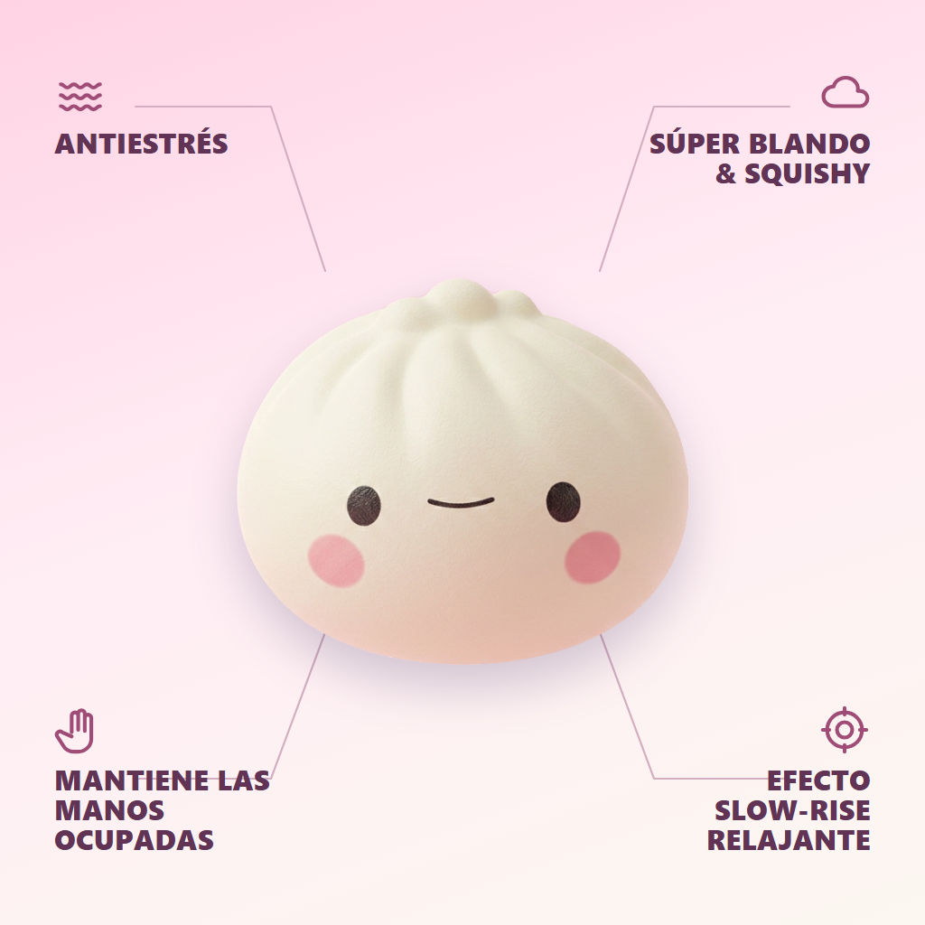 Dumpling Squishy Mystery Kawaii Japonés Blind Box 12 — antiestrés, ultra blando, efecto slow-rise