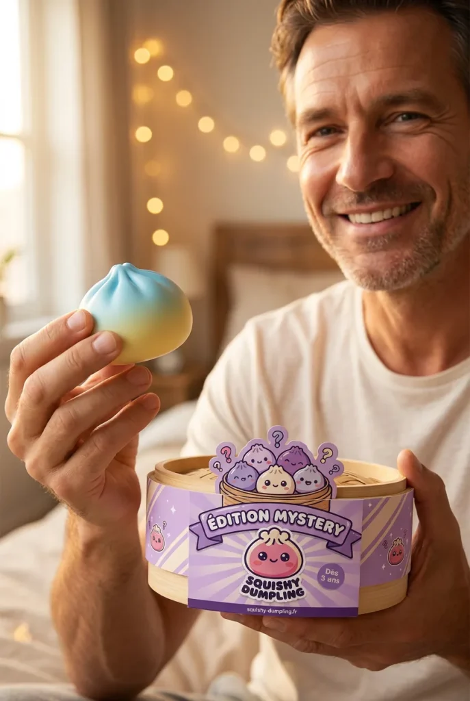 Dumpling Squishy Mystery Kawaii Japonés Blind Box 12 con su cesta de vapor de bambú
