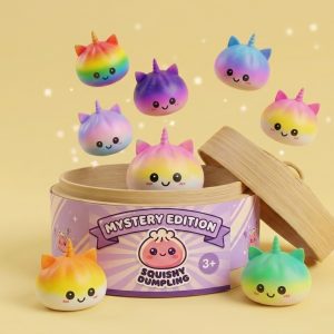 Jumbo Dumpling Squishy Unicornio Arcoíris — squishy antiestrés slow-rise
