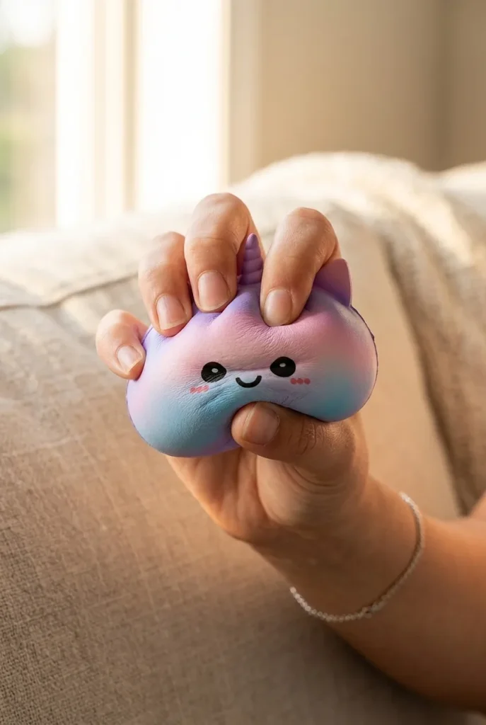 Jumbo Dumpling Squishy Unicornio Arcoíris apretado entre los dedos