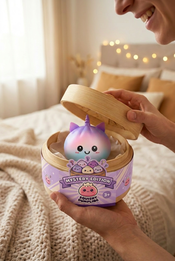Unboxing de Jumbo Dumpling Squishy Unicornio Arcoíris