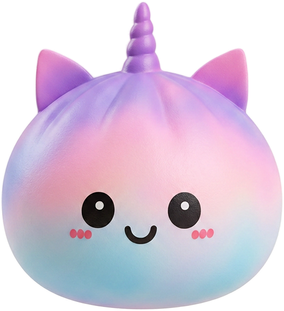 Jumbo Dumpling Squishy Unicornio Arcoíris — squishy solo, tamaño real