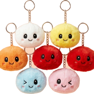 Dumpling Squishy Llavero Peluche X6 — squishy antiestrés slow-rise kawaii