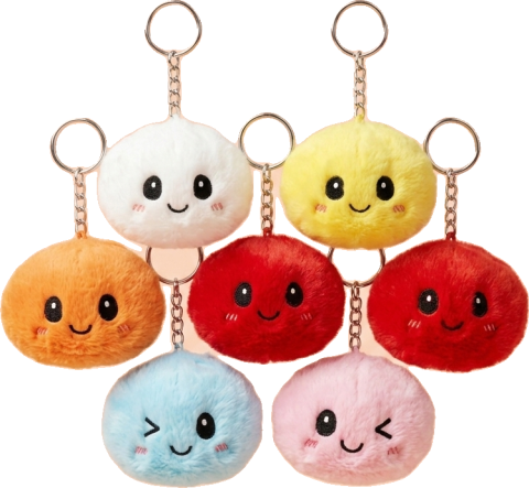 Dumpling Squishy Llavero Peluche X6 — squishy antiestrés slow-rise kawaii