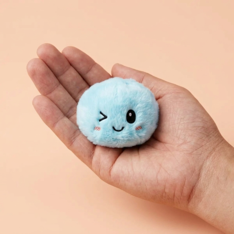 Dumpling Squishy Llavero Peluche X6 en la mano, tamaño real