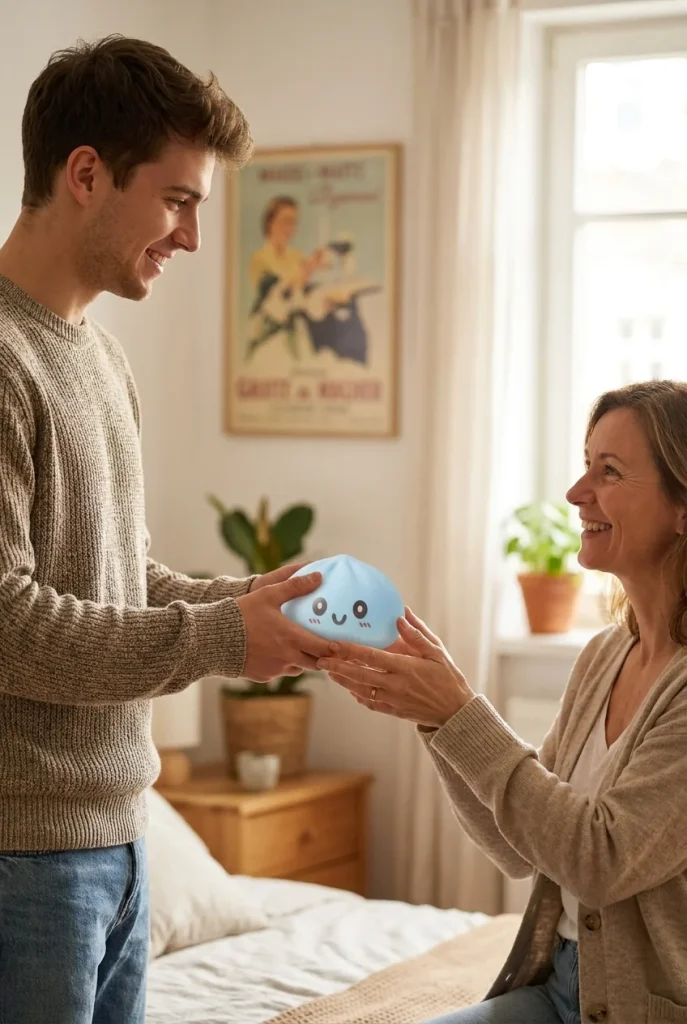 Giant Dumpling Squishy Azul Jumbo 15 cm de regalo