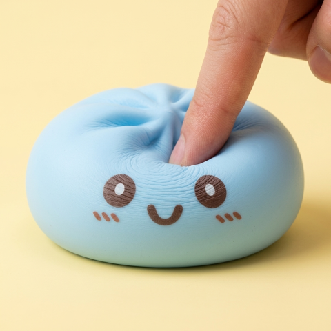 Giant Dumpling Squishy Azul Jumbo 15 cm apretado, material squishy