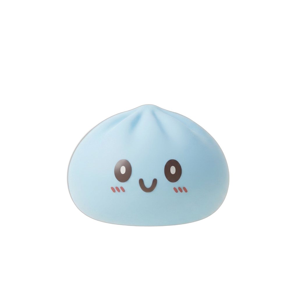 Giant Dumpling Squishy Azul Jumbo 15 cm — squishy antiestrés slow-rise kawaii
